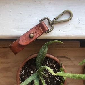 Madewell Cognac Leather Keychain Lanyard